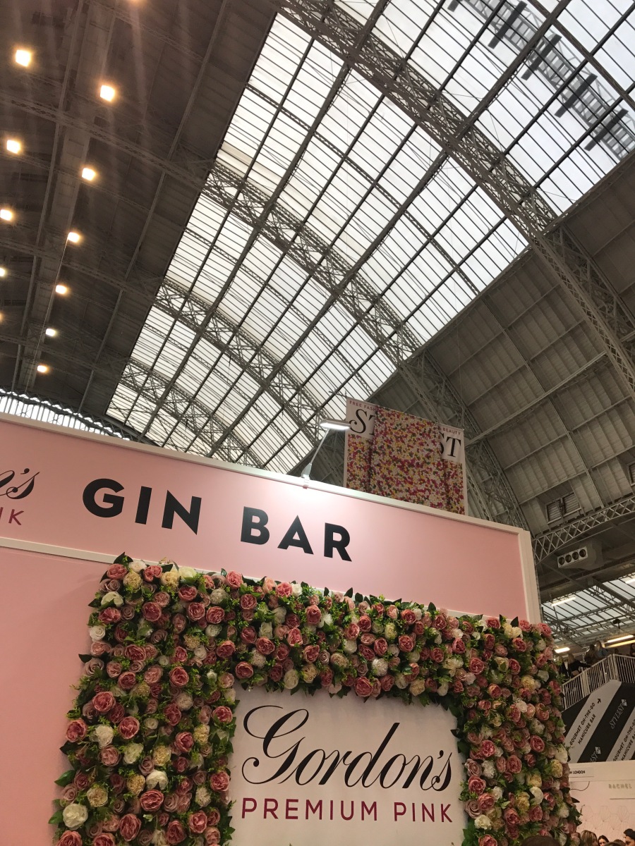 Floral wall gin bar